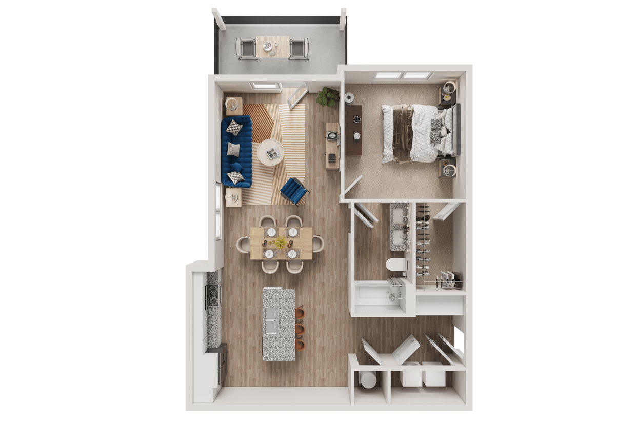 Floor Plan - One Bedroom