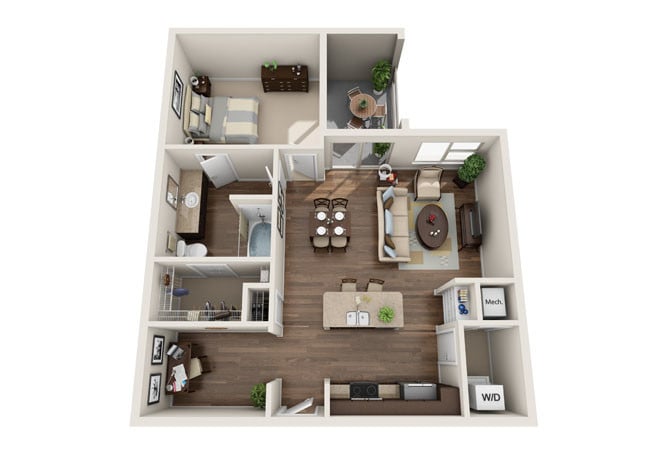 Floor Plan - The Cowboy - with Den
