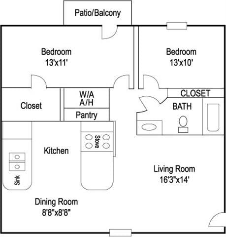 Floor Plan - 2 Bedroom / Phase 5