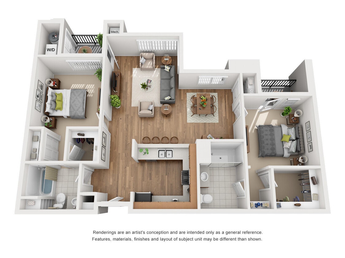Floor Plan - 2x2 Century
