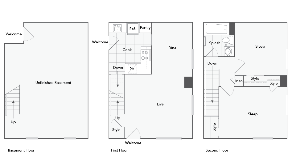 Buckingham 2-Bedroom Floorplan - Buckingham
