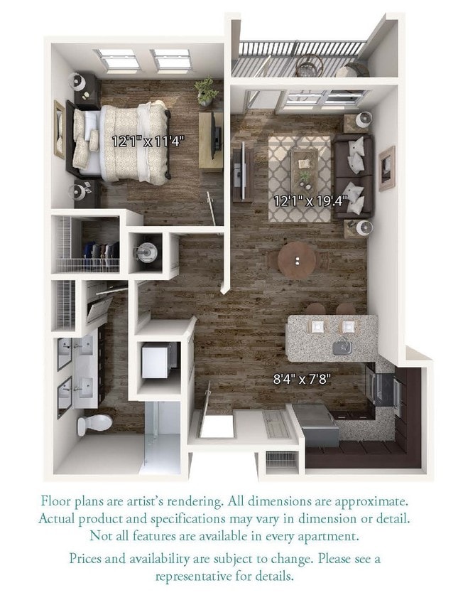 A1 floor plan The Franklin at Crossroads - A1