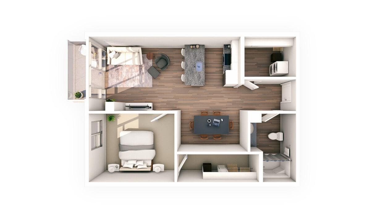 1 Bed + Den / 1 Bath - 738 SF - Galena