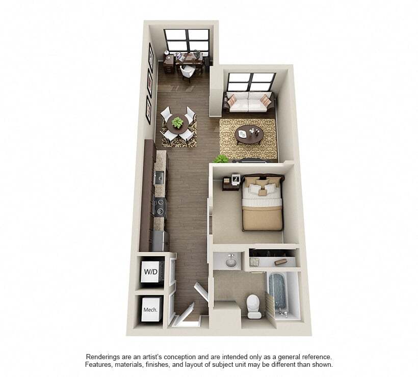 Floor Plan - Studio-Abbott