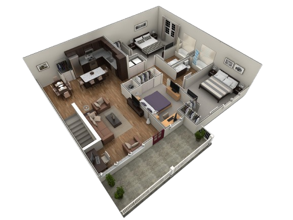 Floor Plan - 3 BR Grand Overlook