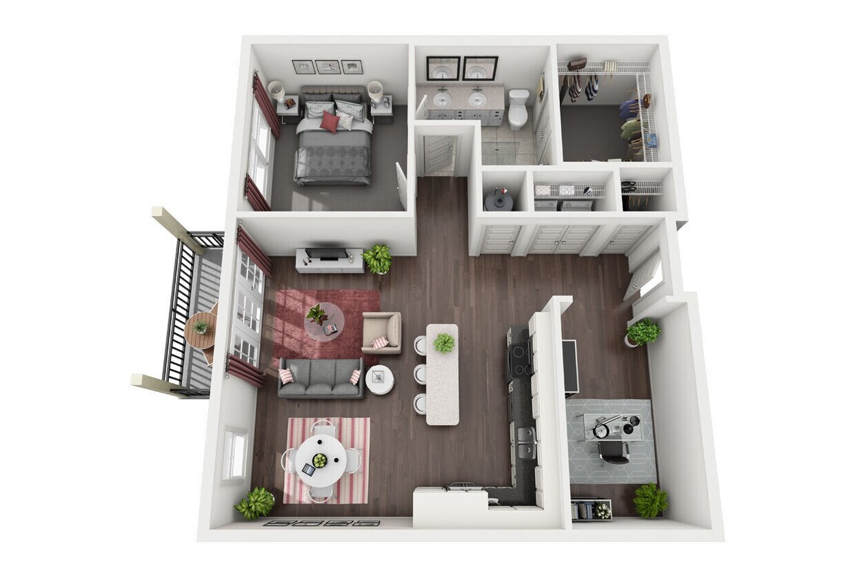 Floor Plan - A3 A - 1 bed 1 bth (4764a3a)