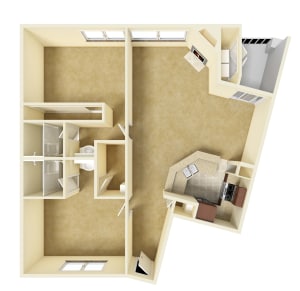Floor Plan - 2x2d-M