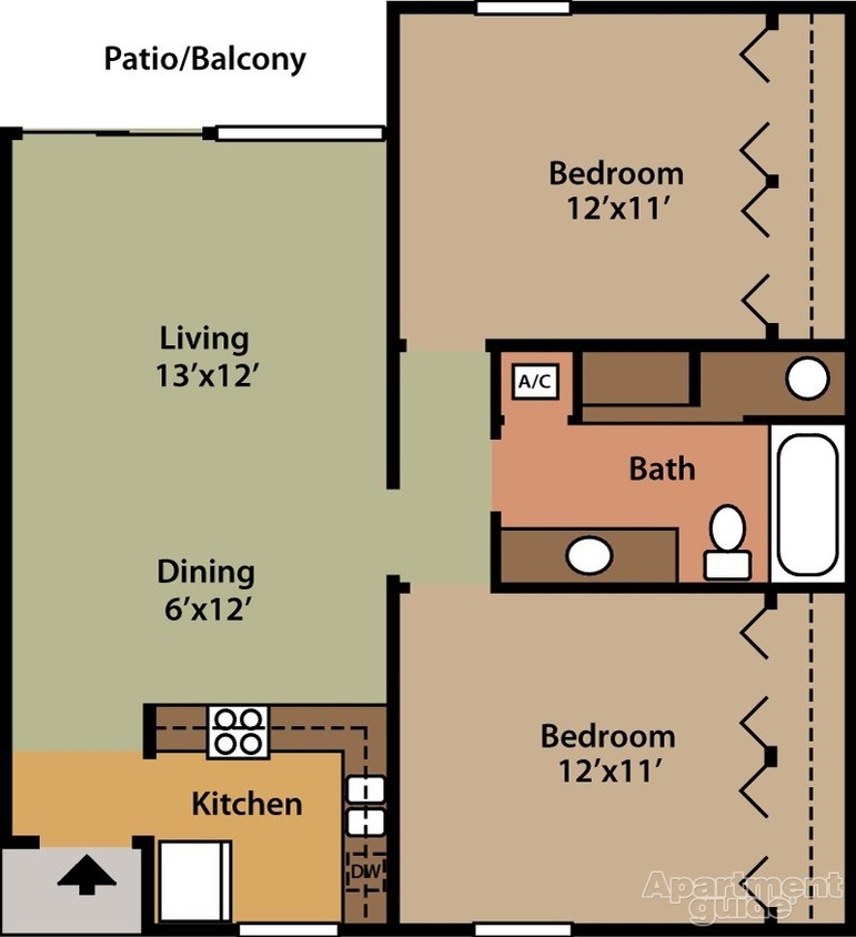 2BR/1BA - B1