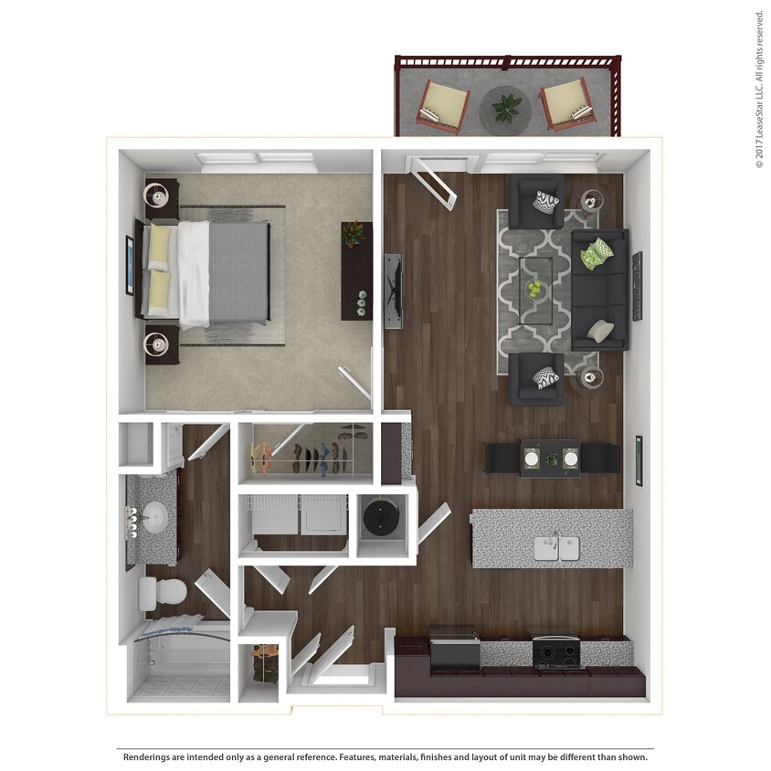 A1 3D Floor Plan - A1