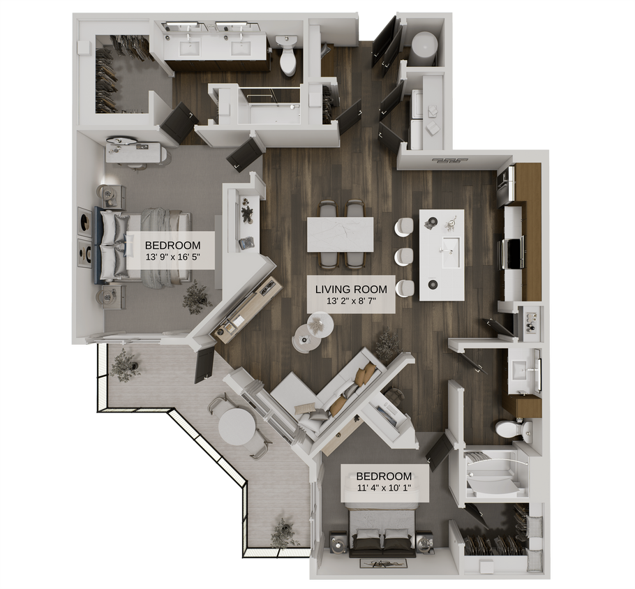Floor Plan - The District (B2)