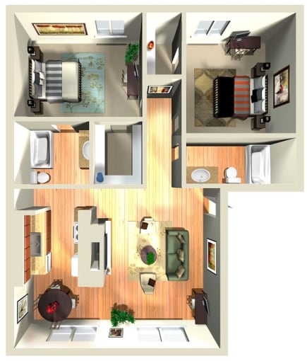 2BR/2BA - 2 Bed & 2 Bath