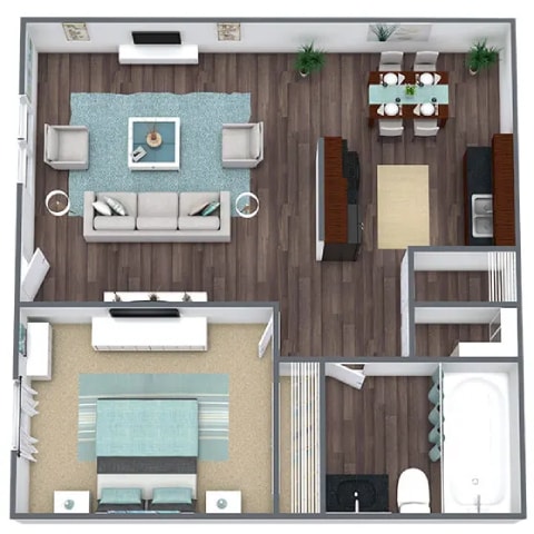Floor Plan - One Bedroom