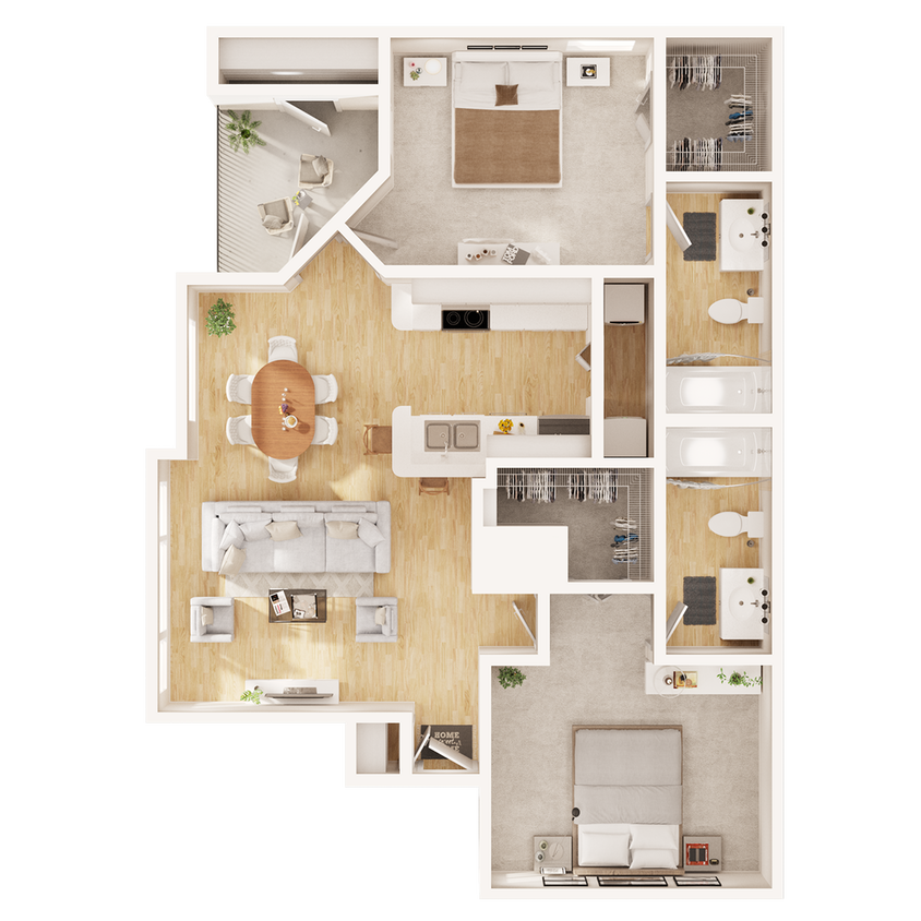 Anson at the Lakes - B2 Floor Plan - B2