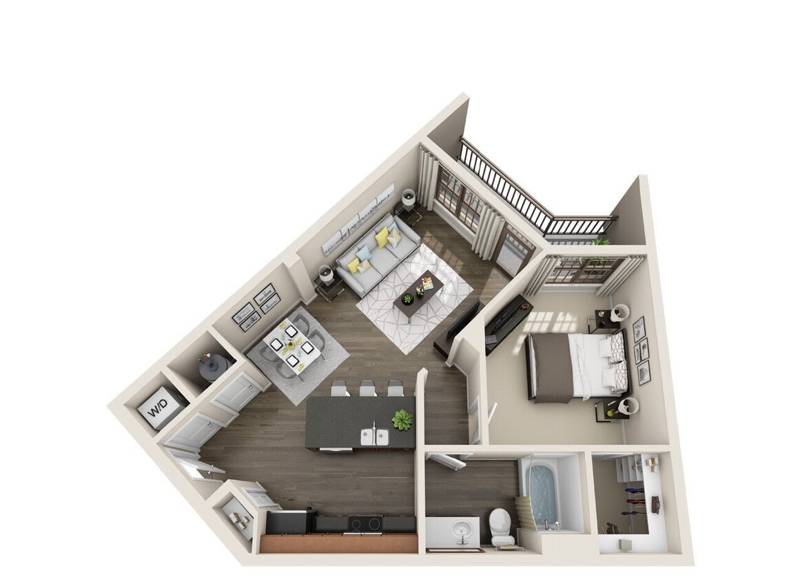 Floor Plan - 1B1HC Latt