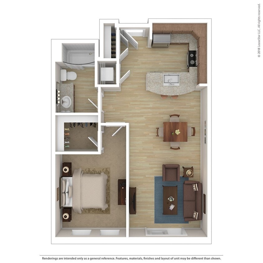 Floor Plan - Opus 1 Bedroom A1