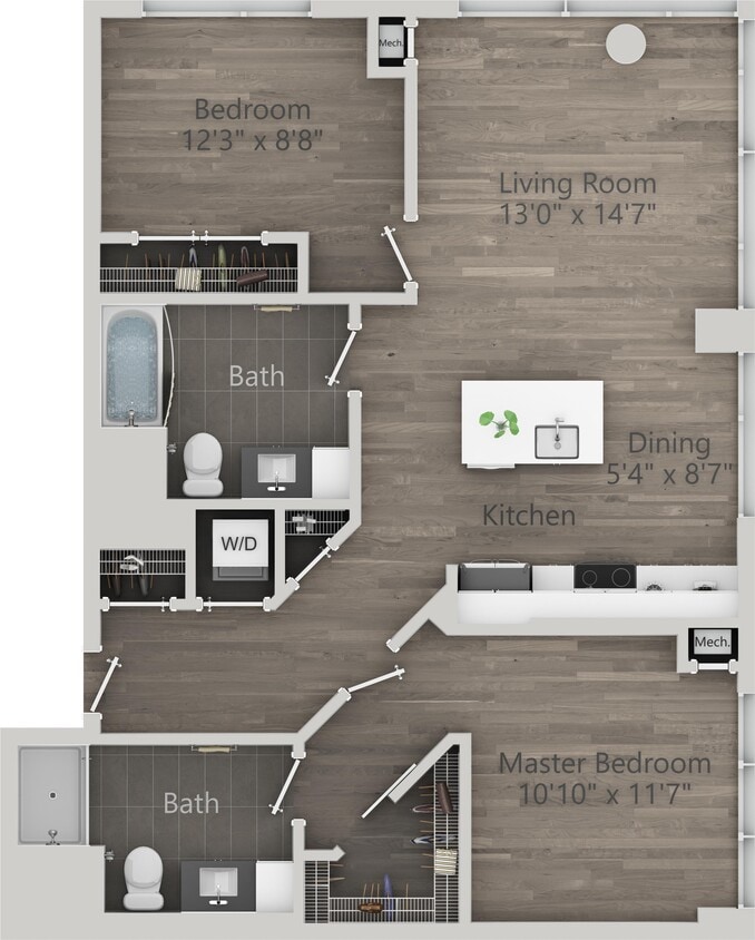 Floor Plan - 1-2C