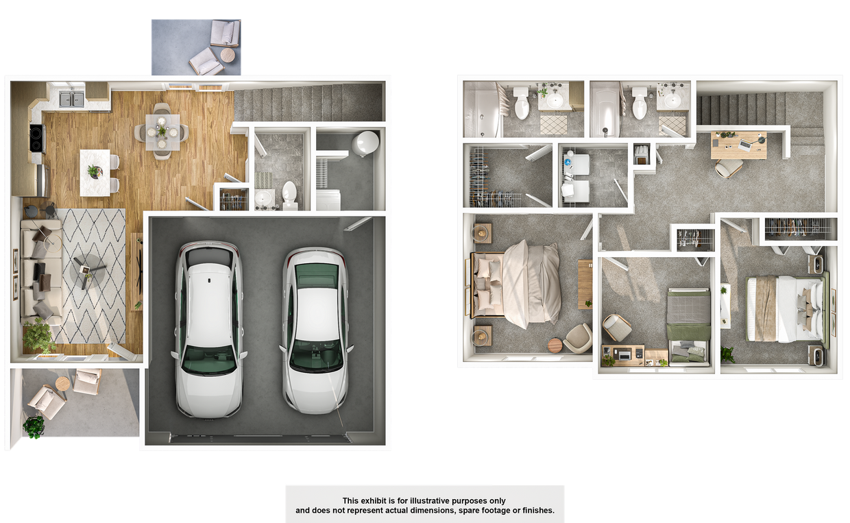 Floor Plan - Varro - Townhome(IK3D)