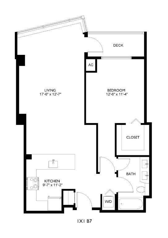 Floor Plan - 1x1 B7
