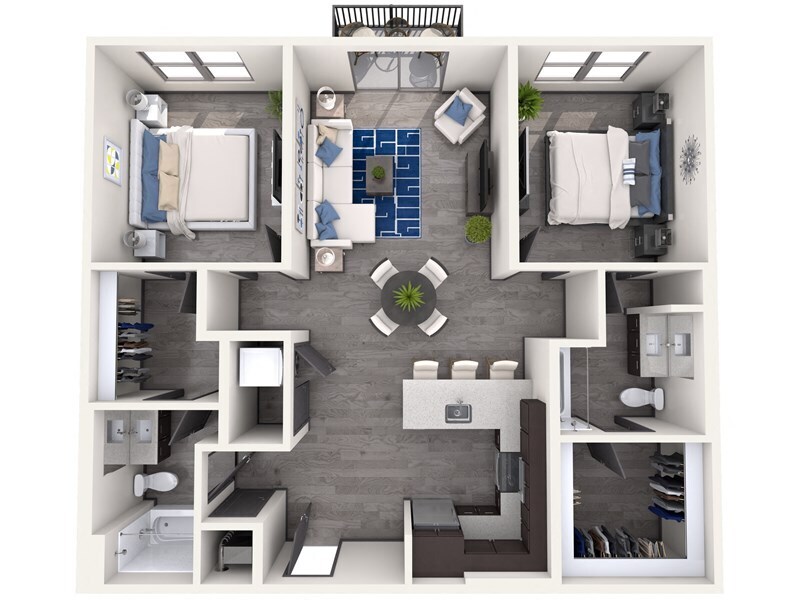 Explore the inviting design of this contemporary apartment, perfect for modern living. - B2