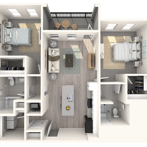 B1 floor plan The Crossing at Palm Aire - B1
