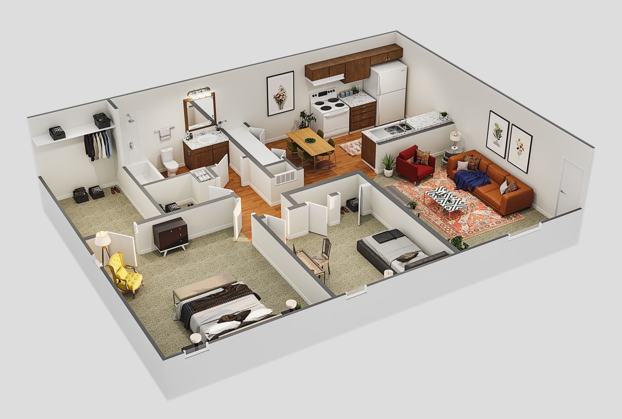 02A.jpg - 2 bedroom, 1 bathroom