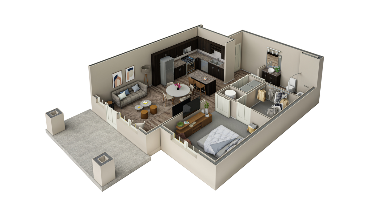 Floor Plan - 1 BR Haven Summit