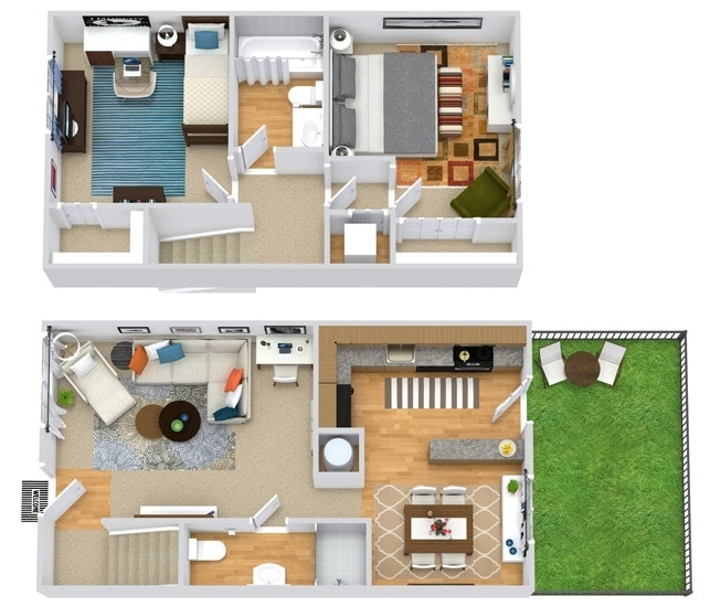 Floor Plan - Bartlett with Fenced-In Yard
