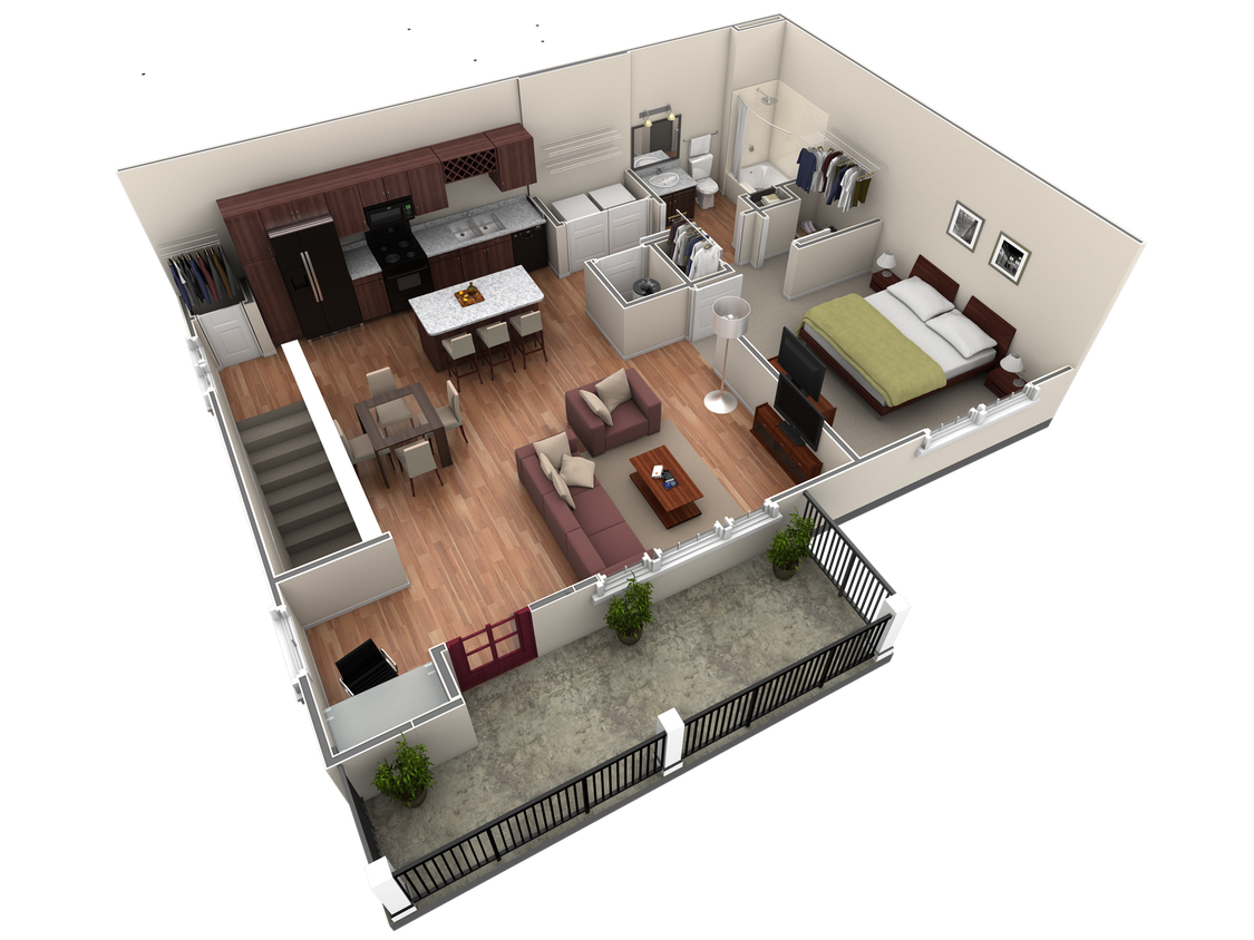 Floor Plan - Grand Overlook 1 BR