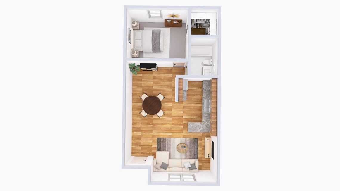 Floor Plan - 1 Bed- 1 Bath 