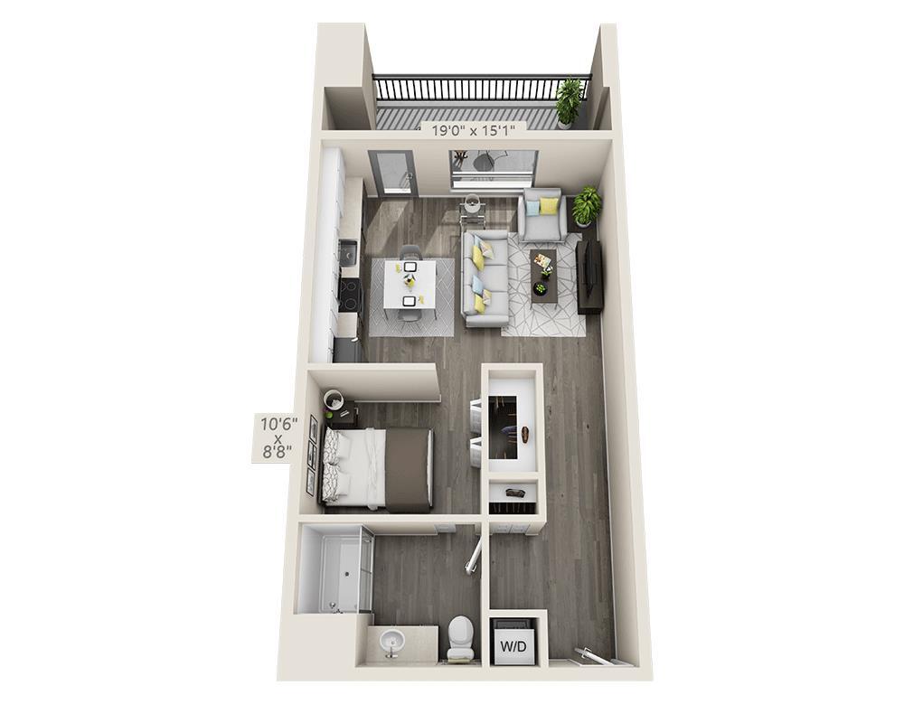 Floor Plan - Studio (E1I-N23)