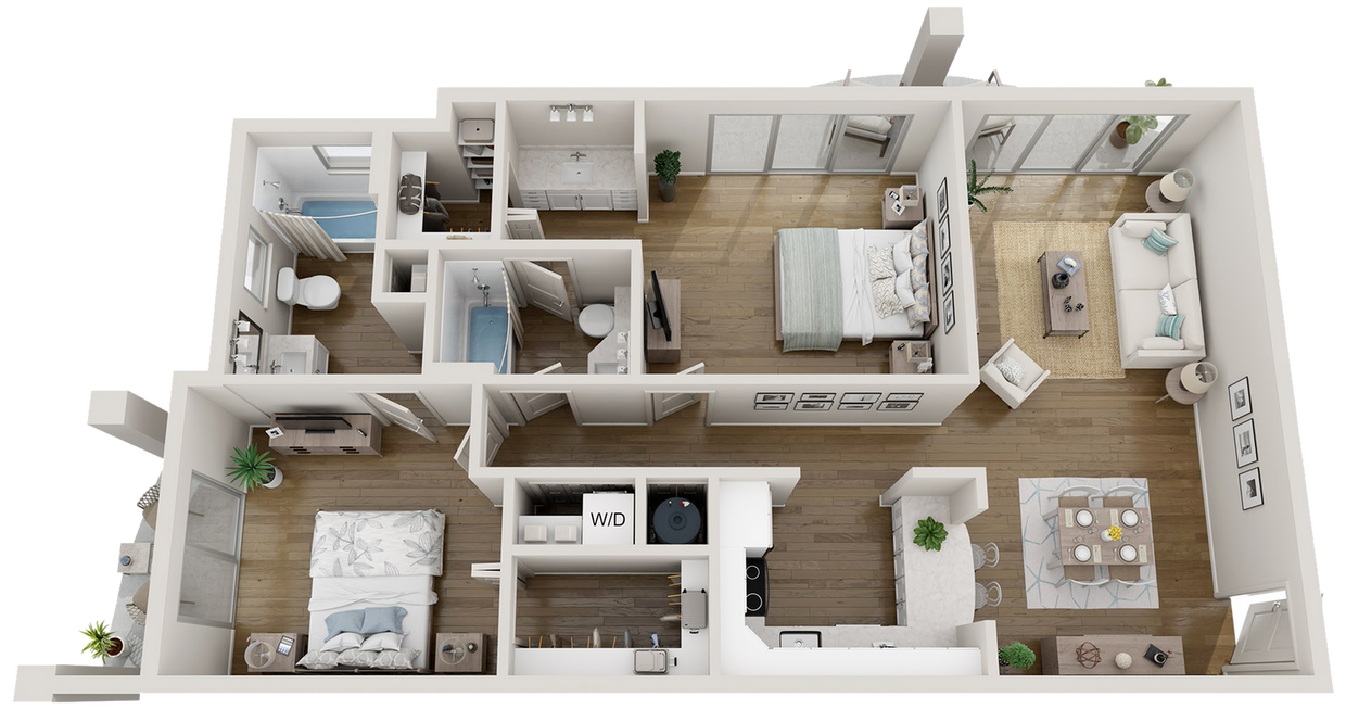 B2 - 2 Bedroom, 2 Bath - B2