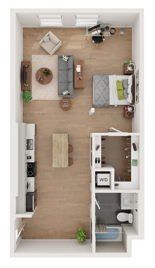Floor Plan - Studio - 791 sqft