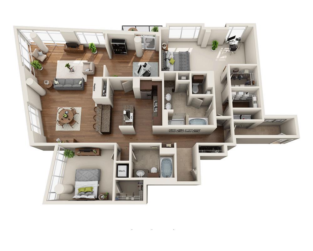 Floor Plan - Plan PH2 (P-B2AD)