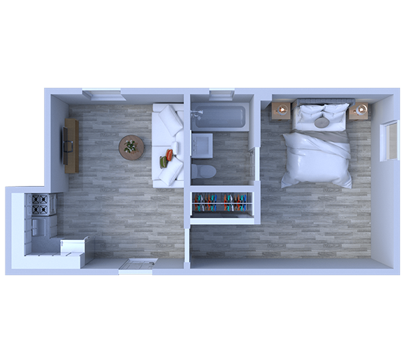 Floor Plan - 1 Bedroom Floor Plan A2