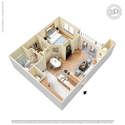 1 Bed 1 Bath 765 SqFt (705 Net) - 1 Bed 1 Bath 765 SqFt (705 Net)