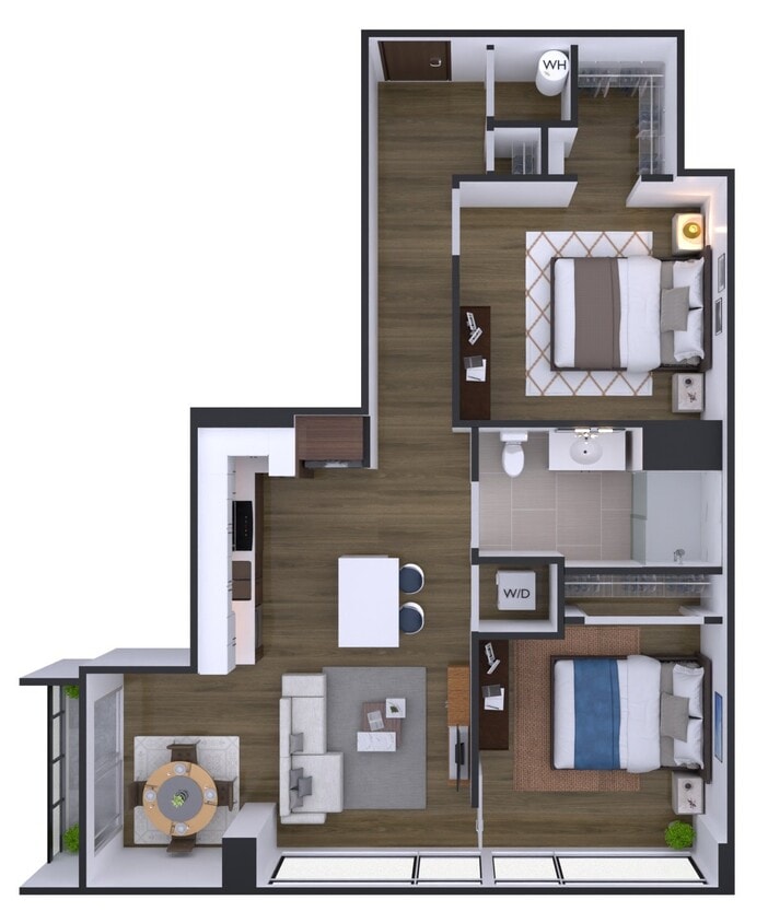 Floor Plan - 301-B05 (1 Bed + Den) 