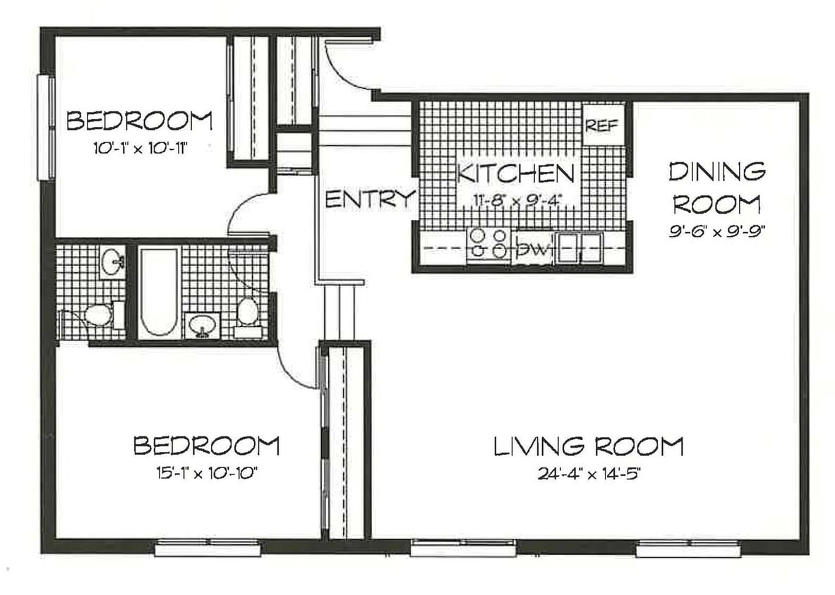2 Bedroom, 1.5 Bath - TEN25