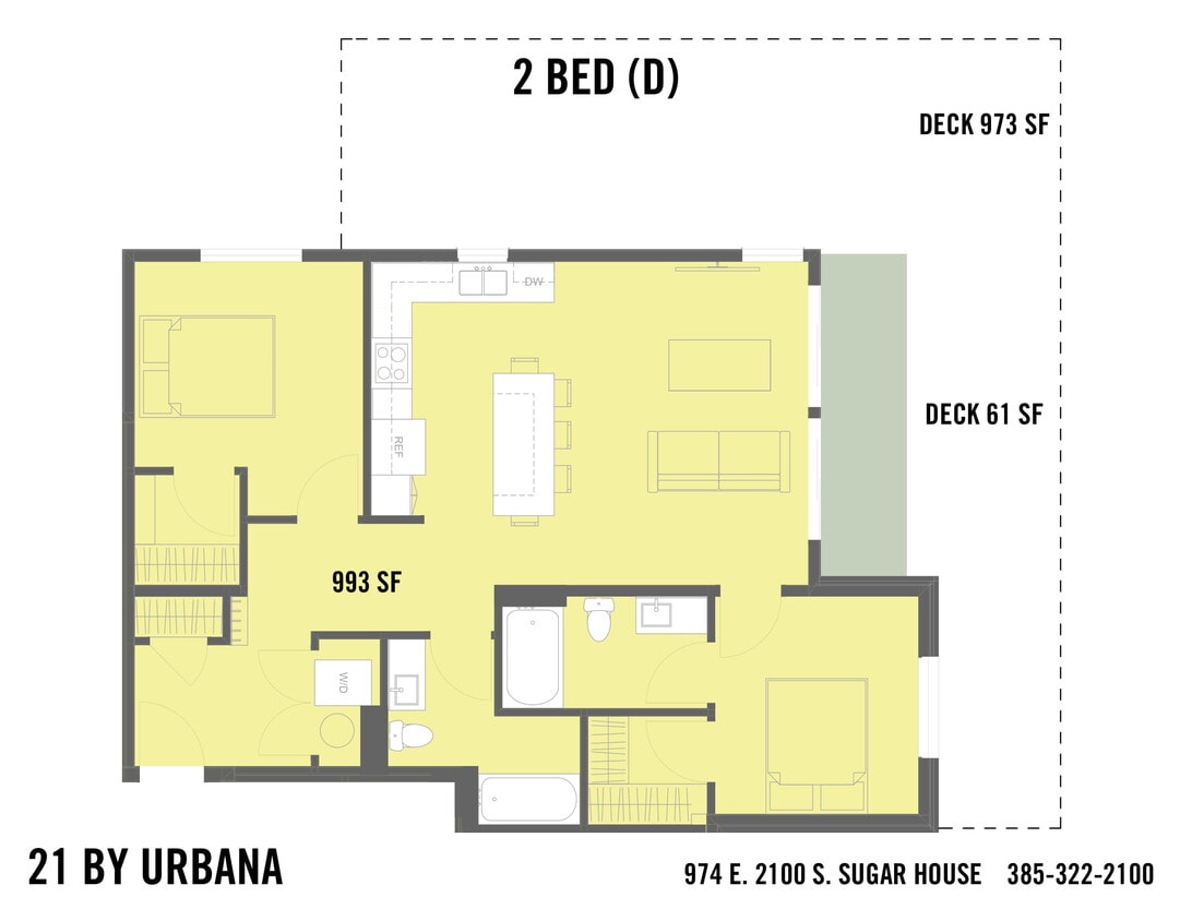 Floor Plan - 2 BED (21-2D)