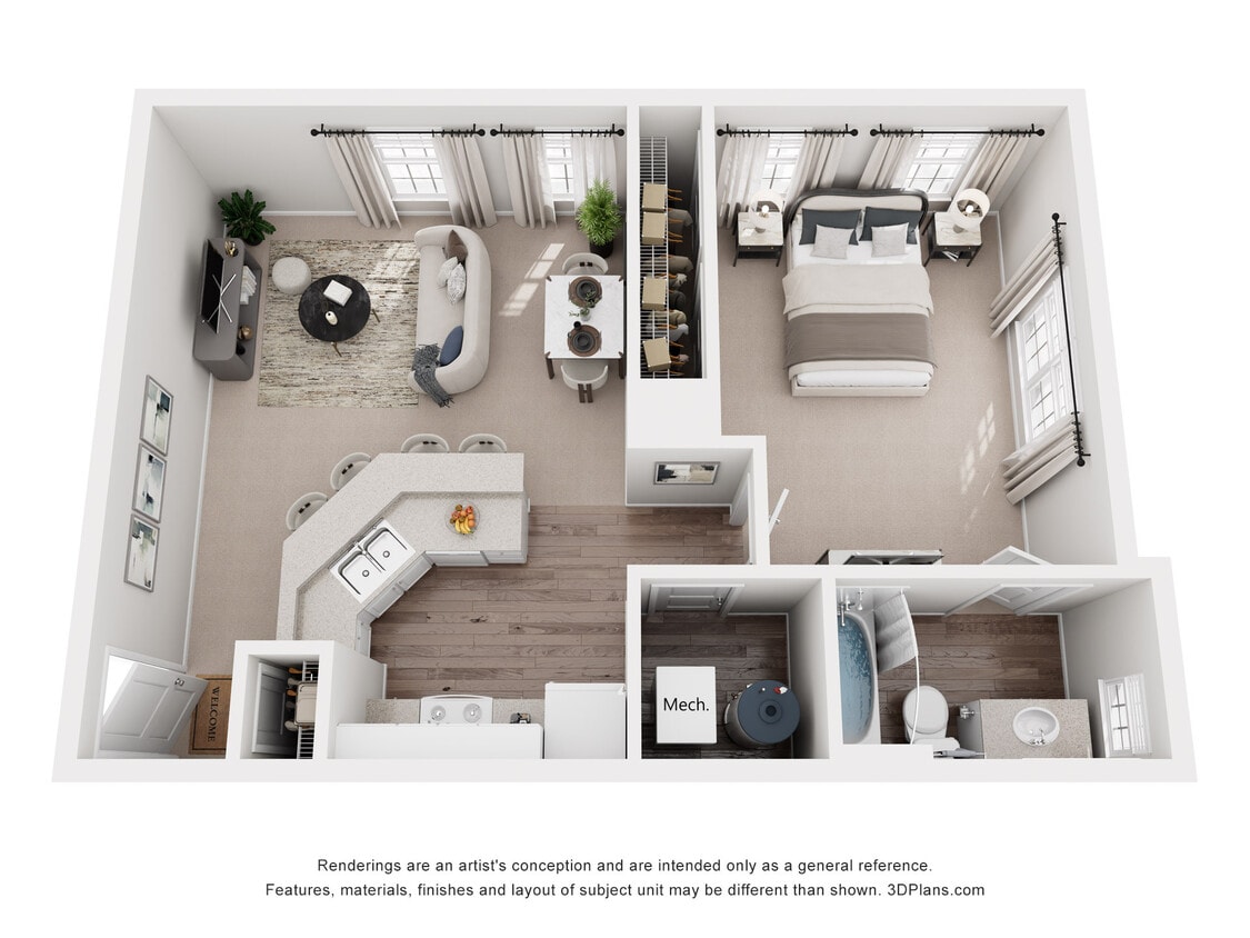 A1 Regency_1Bed_1Bath_700 Sq Ft - A1 Regency - 1 Bedroom, 1 Bathroom