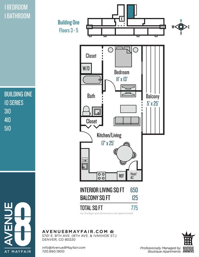 Floor Plan - 10 Series 1 Bedroom / 1 Bath