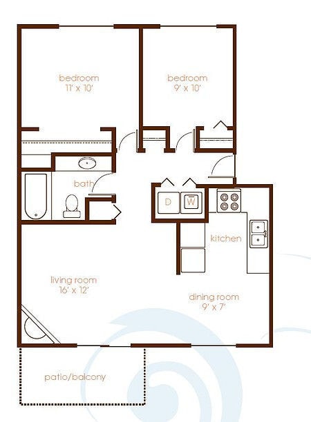 Floor Plan - 2x1