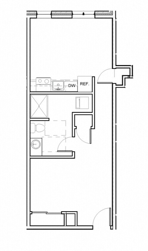 Floor Plan - Long Studio 103