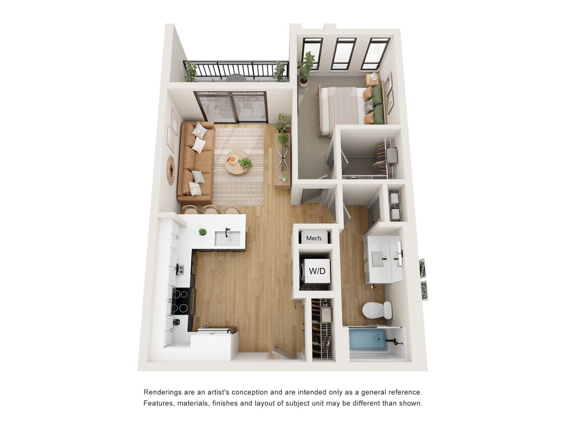 1/1 P - One Bedroom - Warhol