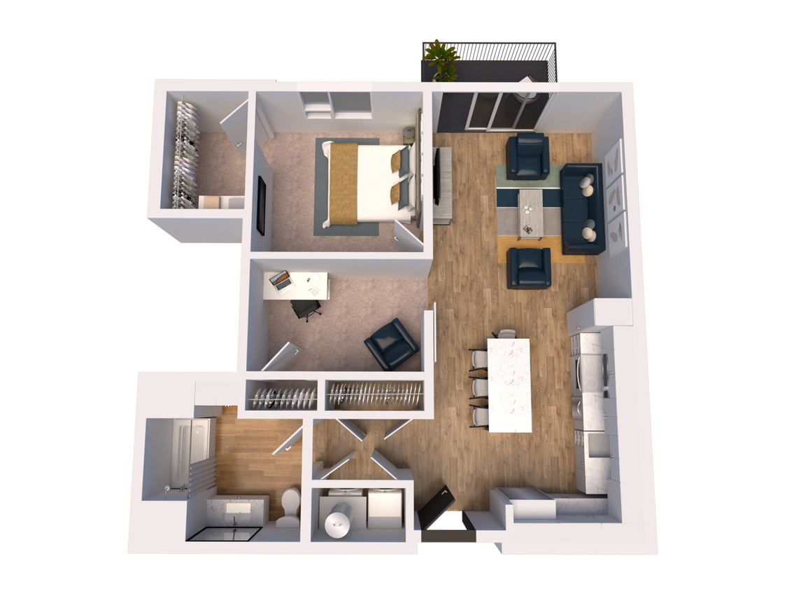 B5-Den floor plan The James - B5-Den
