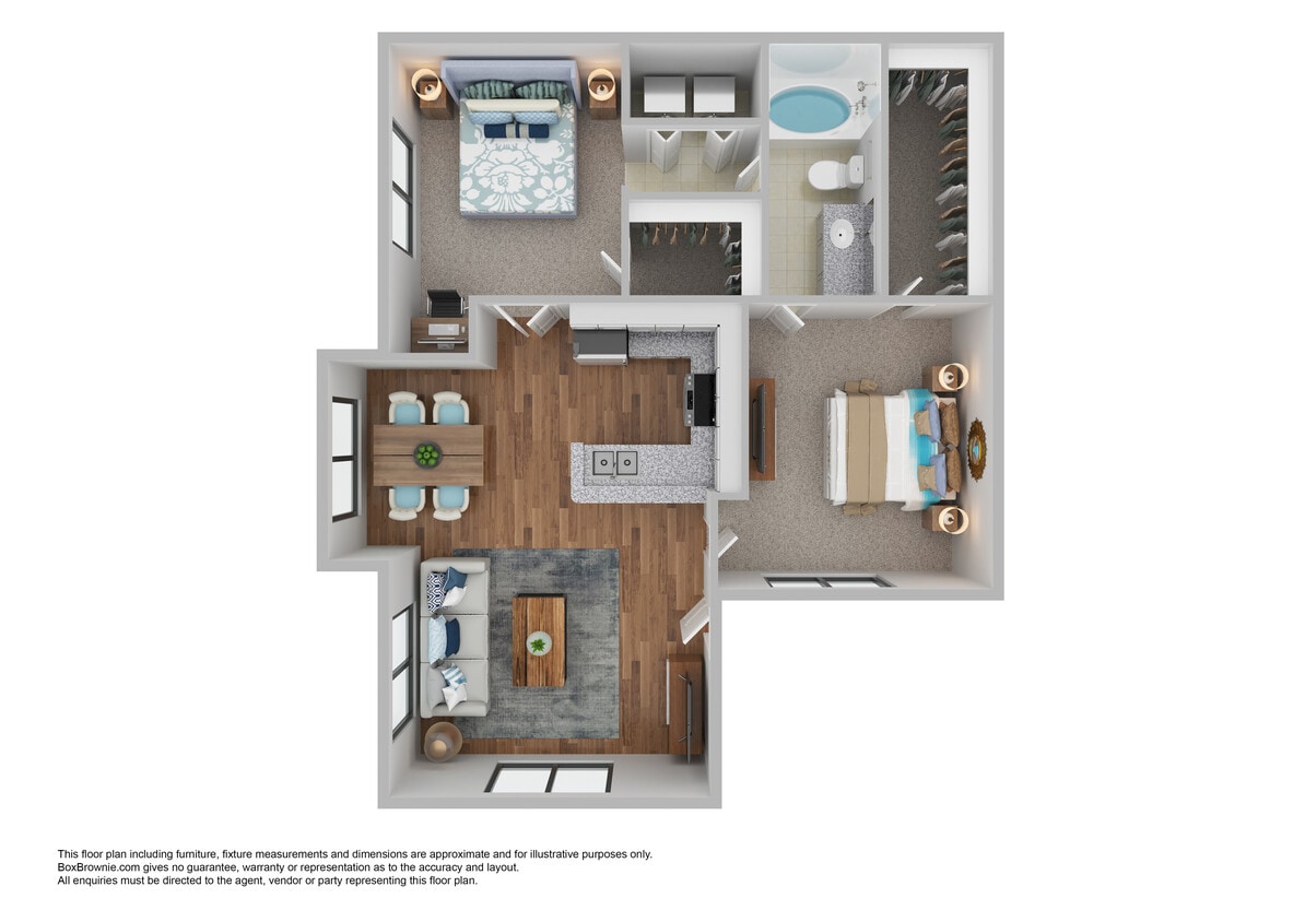 B1 - 2 Bedroom 1 Bath – Style B1 Renovated