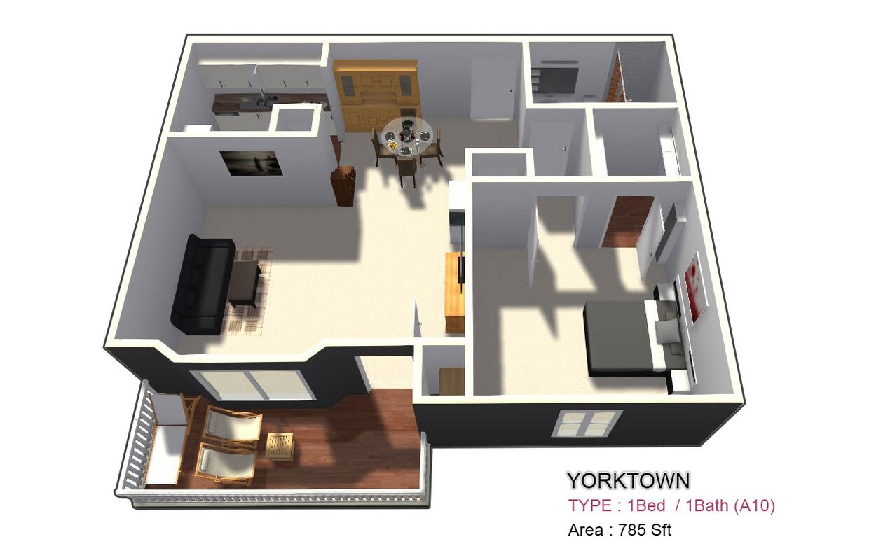 One Bed / One Bath - One Bed / One Bath