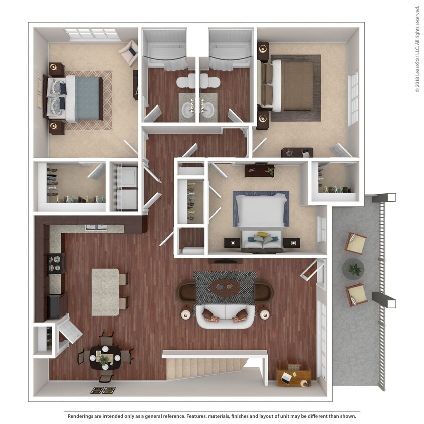 Floor Plan - 3 BR Grand Overlook