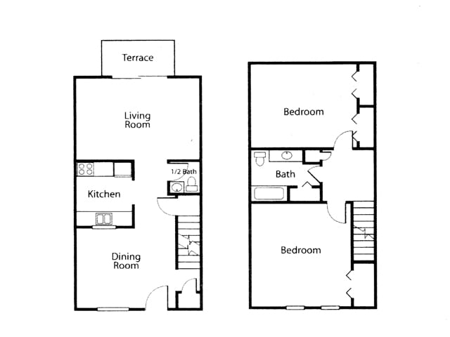 Floor Plan - 2 Bed 2 Bath
