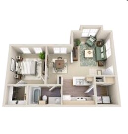 1BR/1BA - 1 Bedroom Upgraded