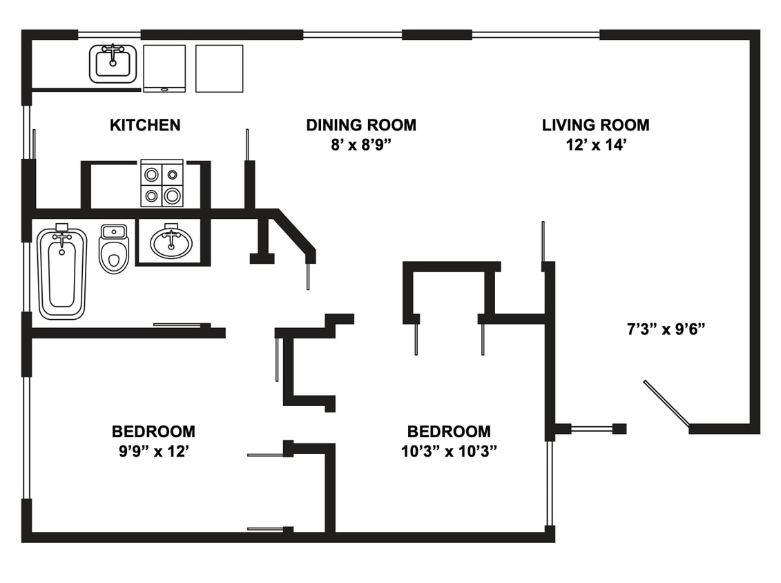 Floor Plan - Two Bedroom